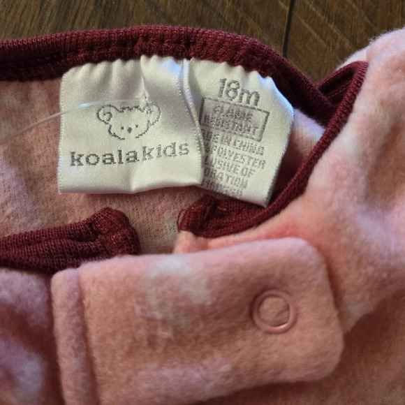 NWT KOALA KKIDS Pink Footy Pajamas Zipper Closure Size 18months - Picture 5 of 7